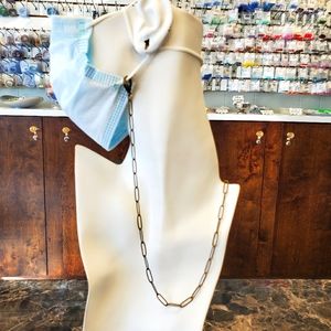 Mask or Eyeglass Holder Antique Brass